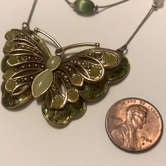 Vintage Butterfly Double Strand Necklace - Picture 3 of 4